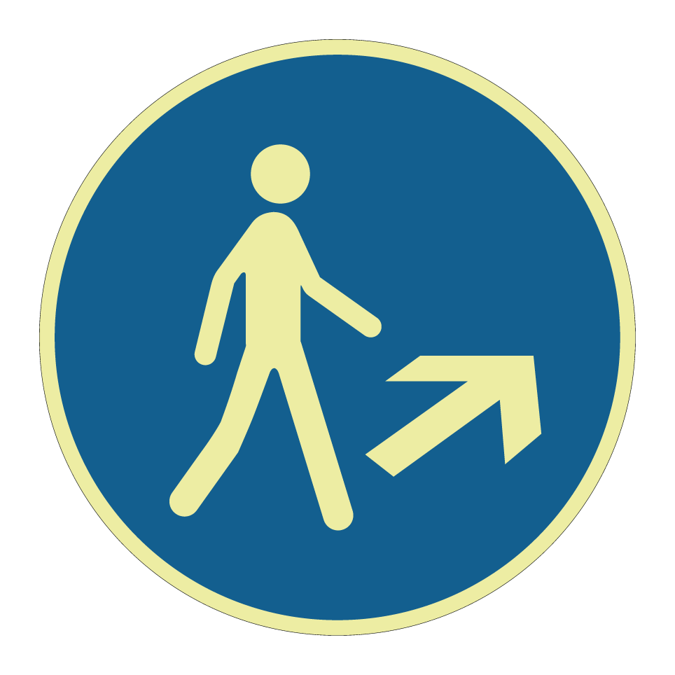 Pedestrian route to the right