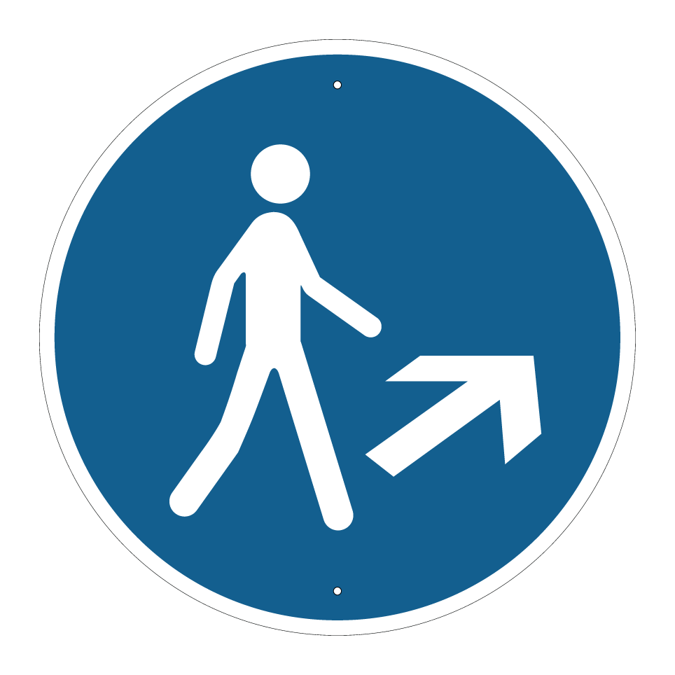 Pedestrian route to the right