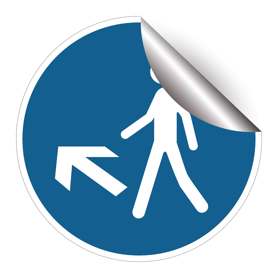 Pedestrian route to the left