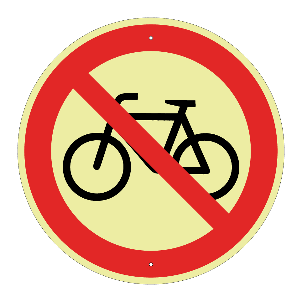 No bicycles