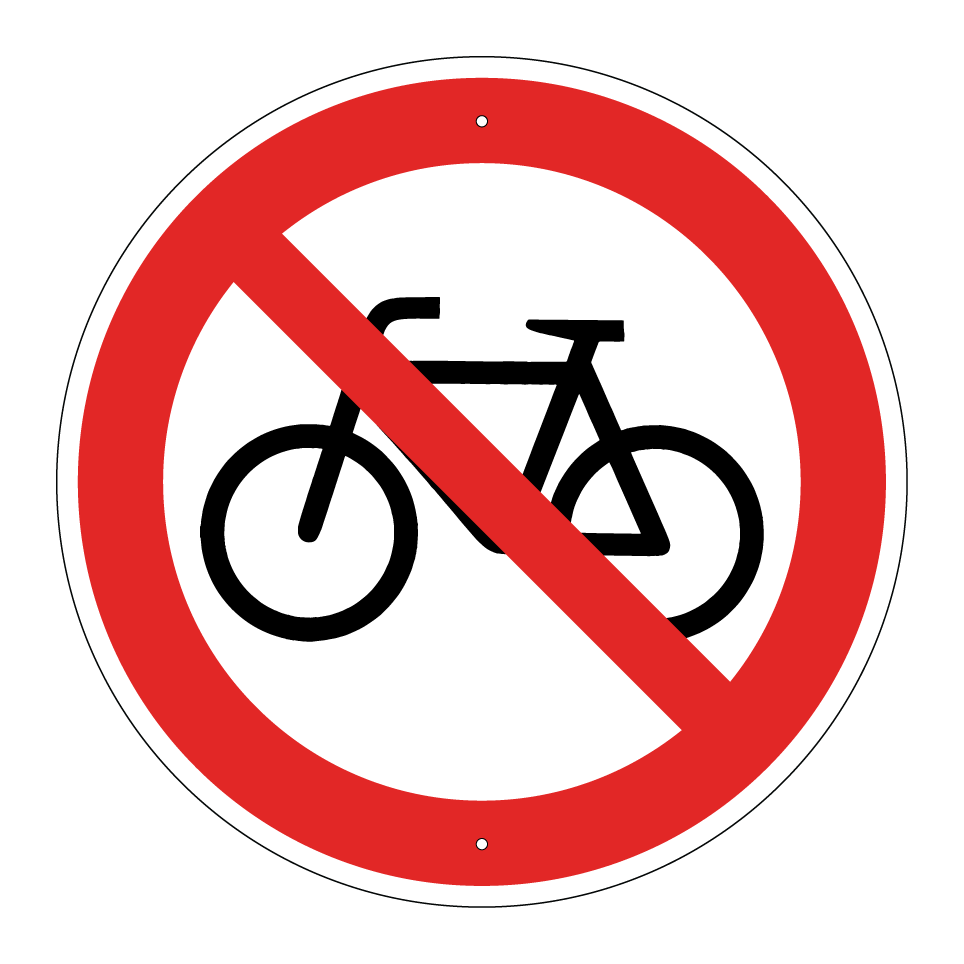 No bicycles