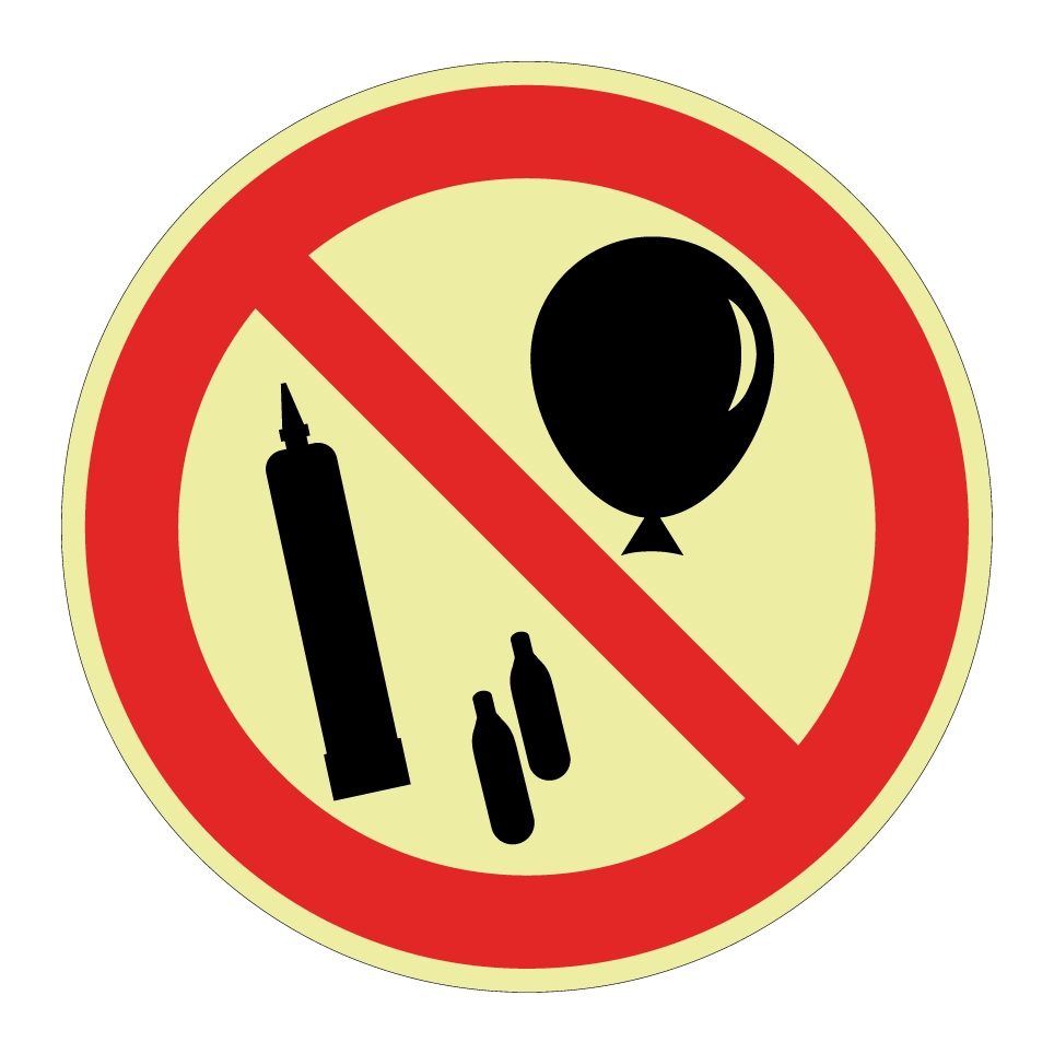 No balloons or gas canisters