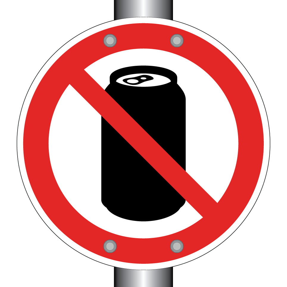 No canned drinks