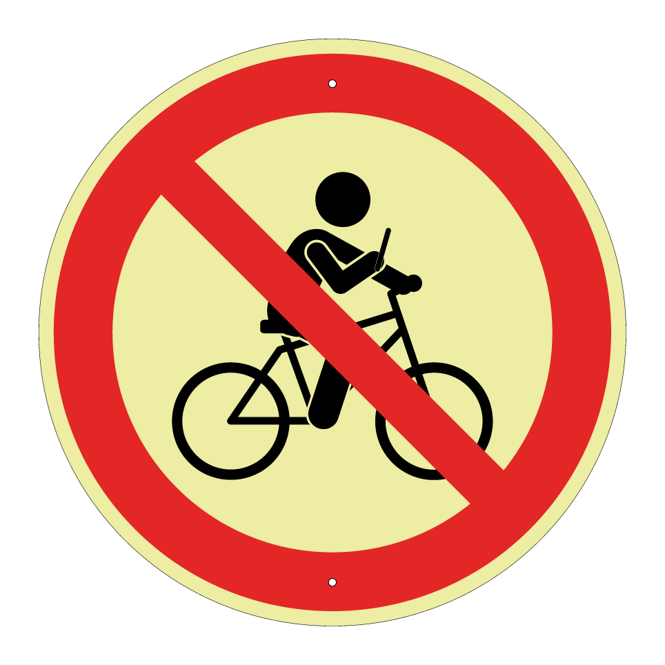 No cycling while using phone