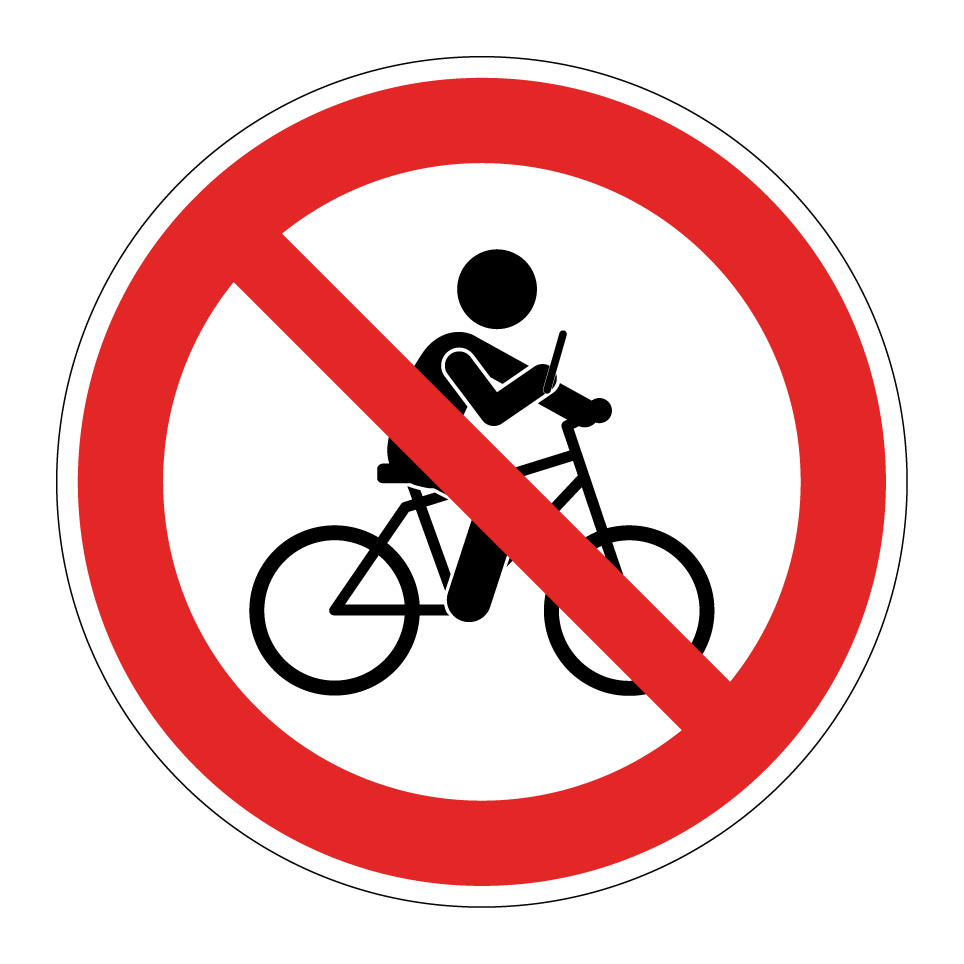No cycling while using phone
