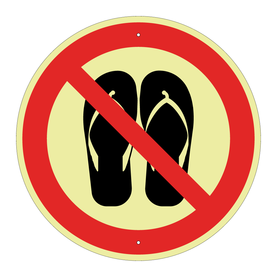 No flip flops