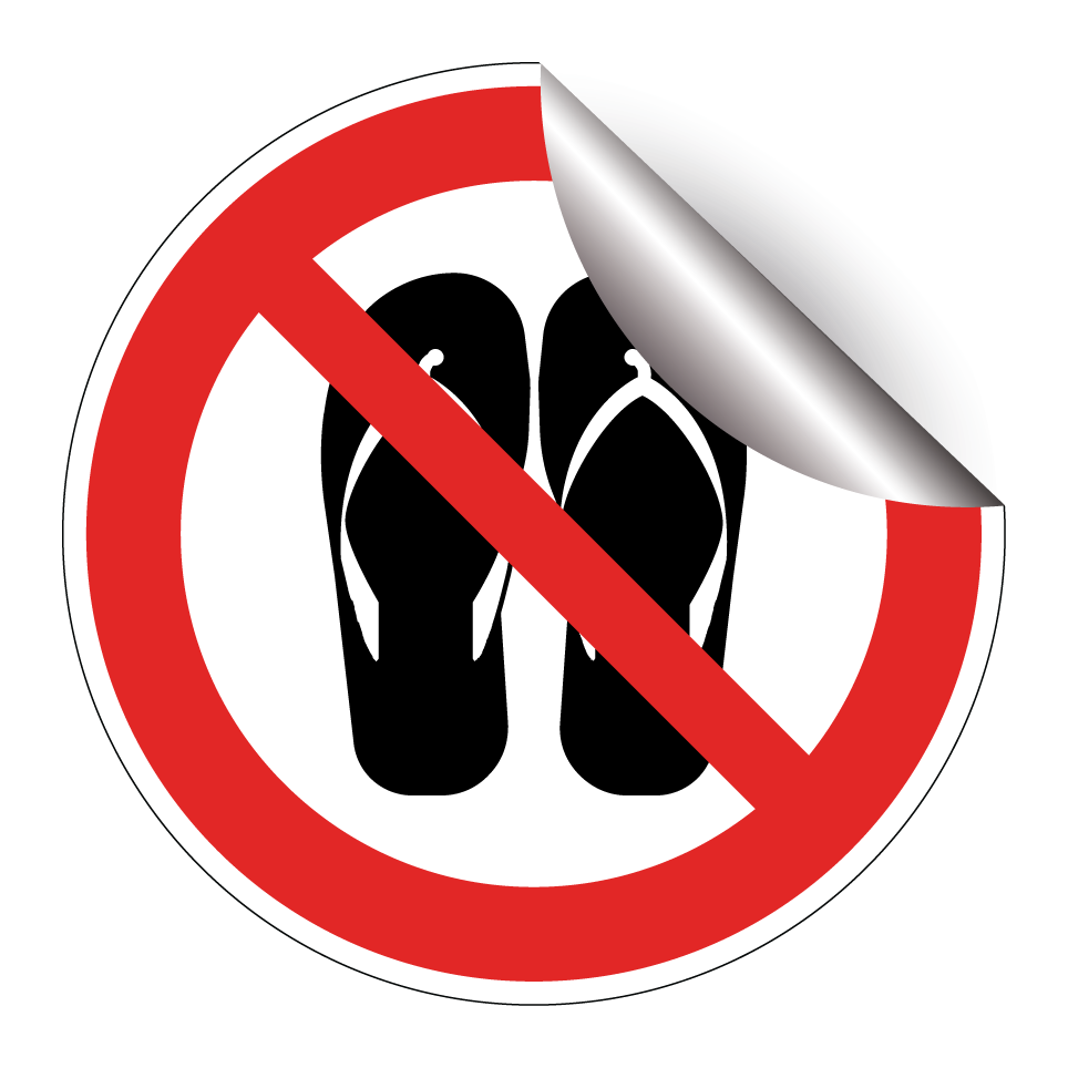 No flip flops