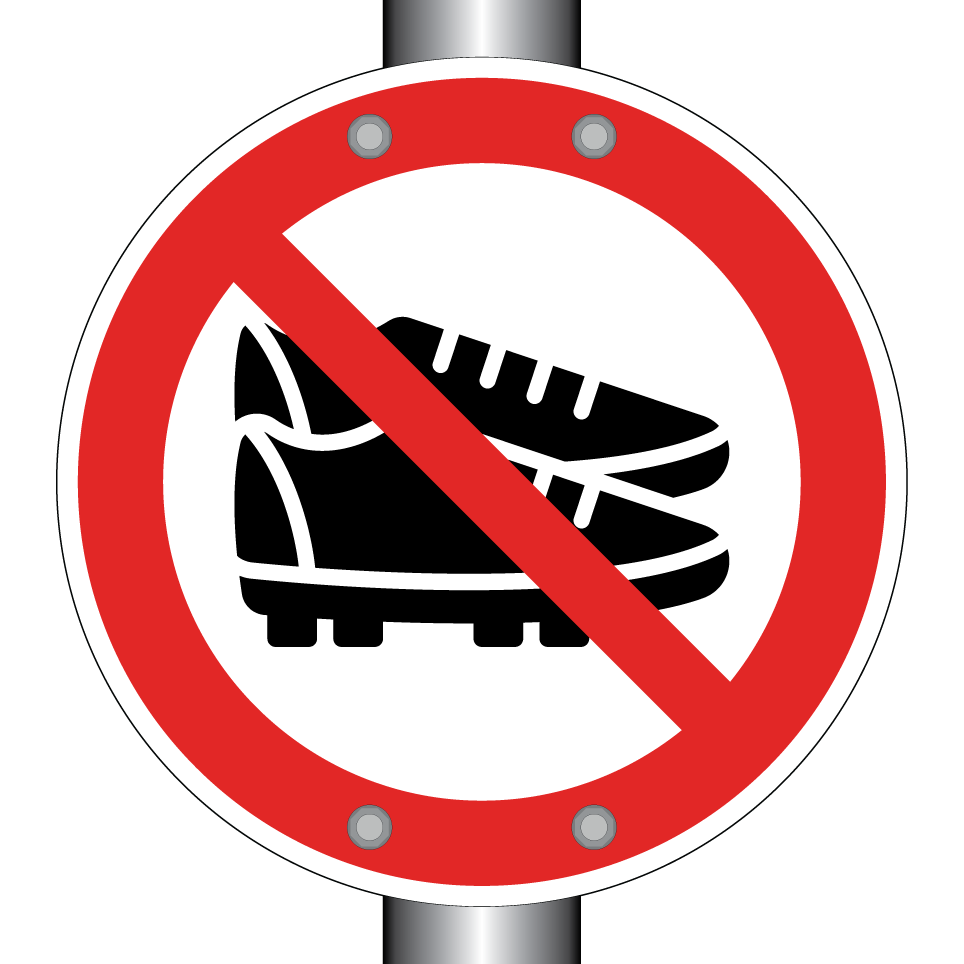 No football shoes