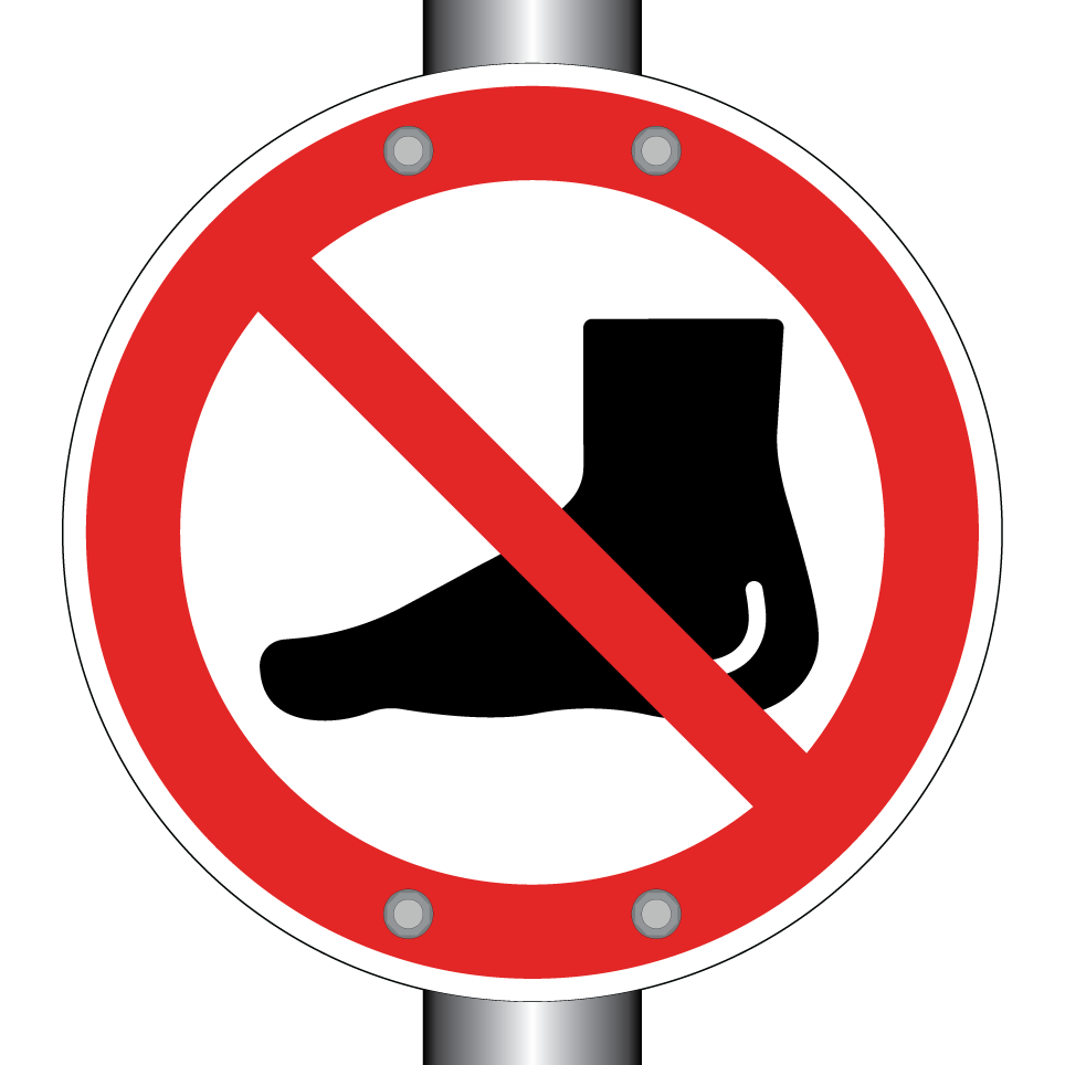 No bare feet
