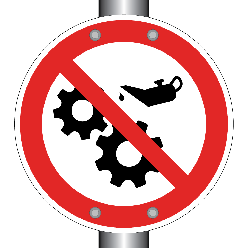 No oiling of machine