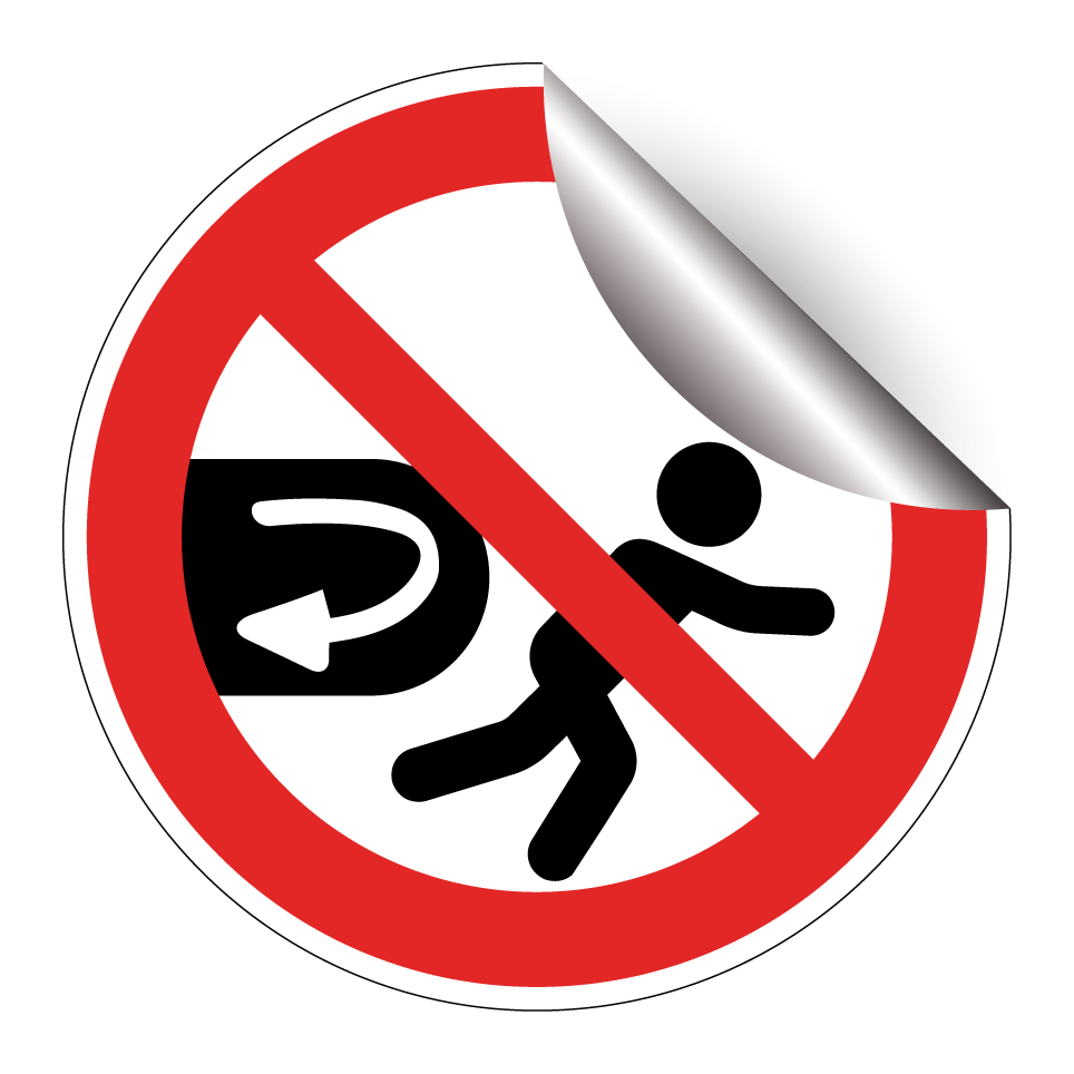 No standning near wide swing machine