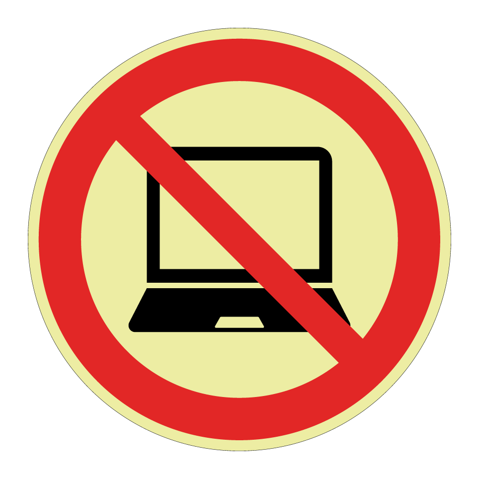 No laptops