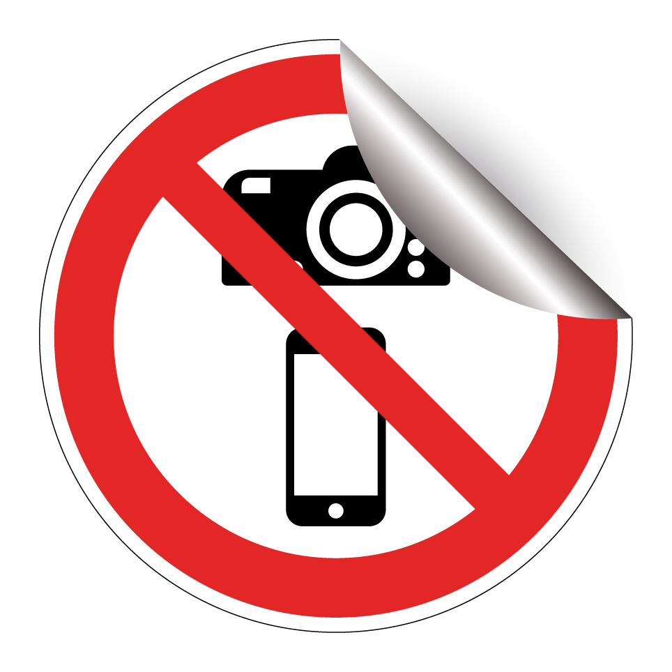 No photography with cameras or mobile phones