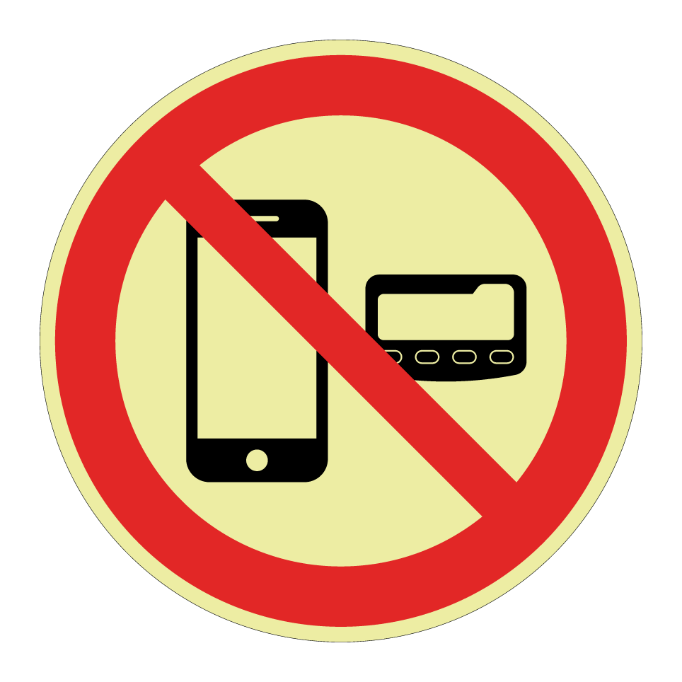 No mobile phones or pagers