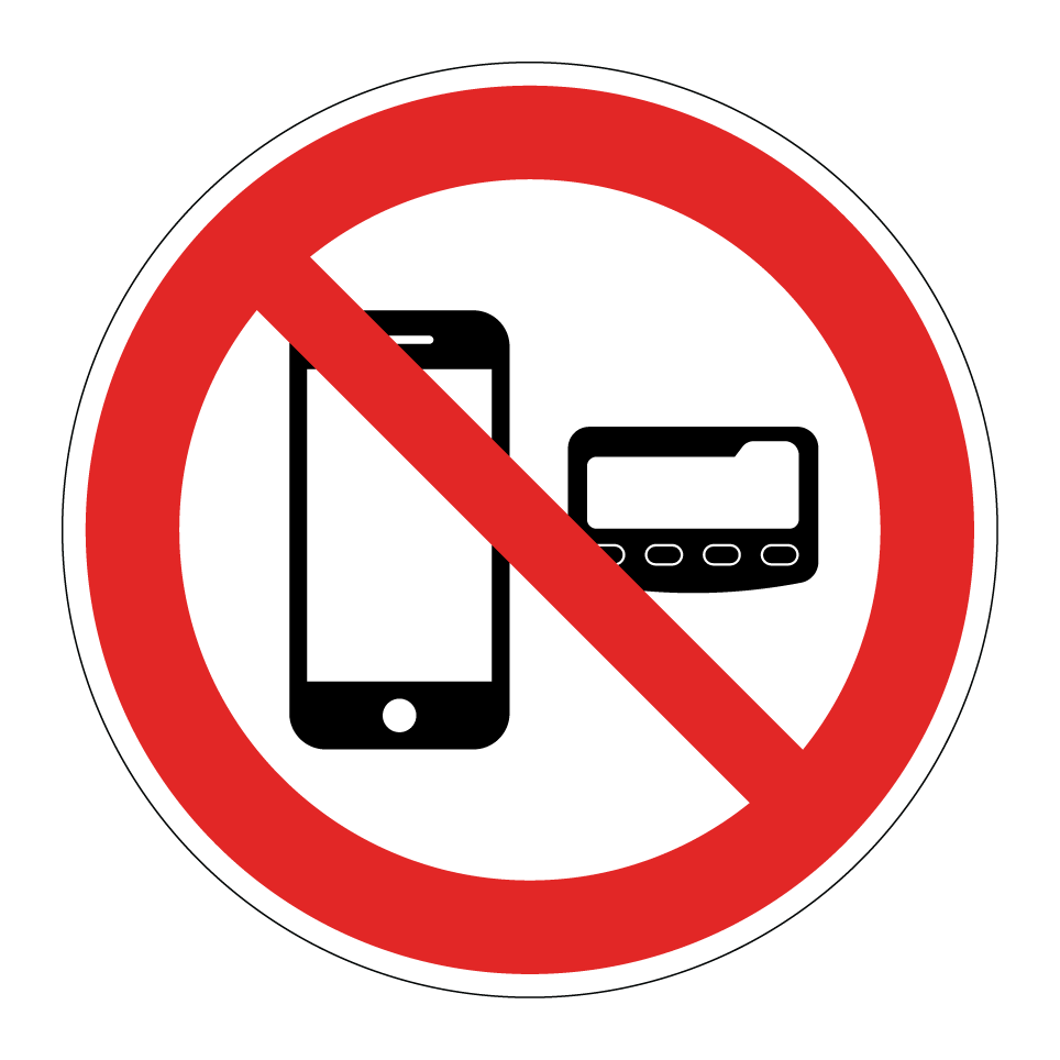 No mobile phones or pagers
