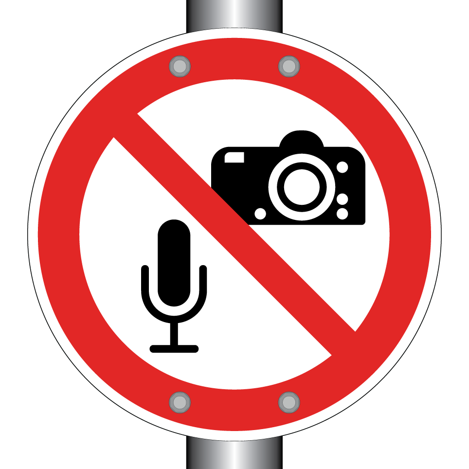 No audio recording or photography