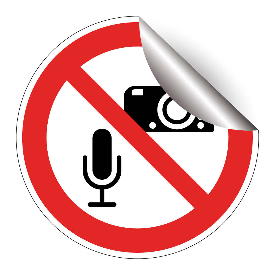 No audio recording or photography