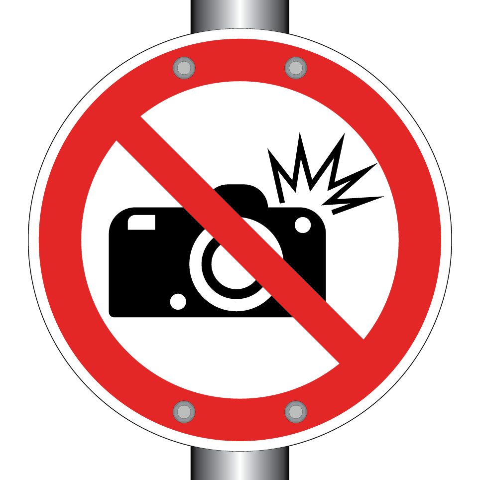No camera flash