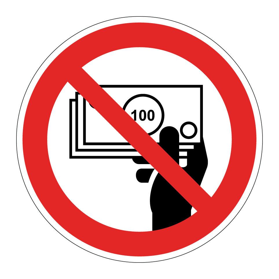 No cash payment