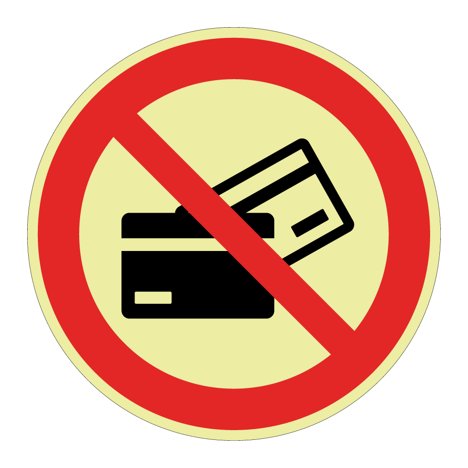 No card payment