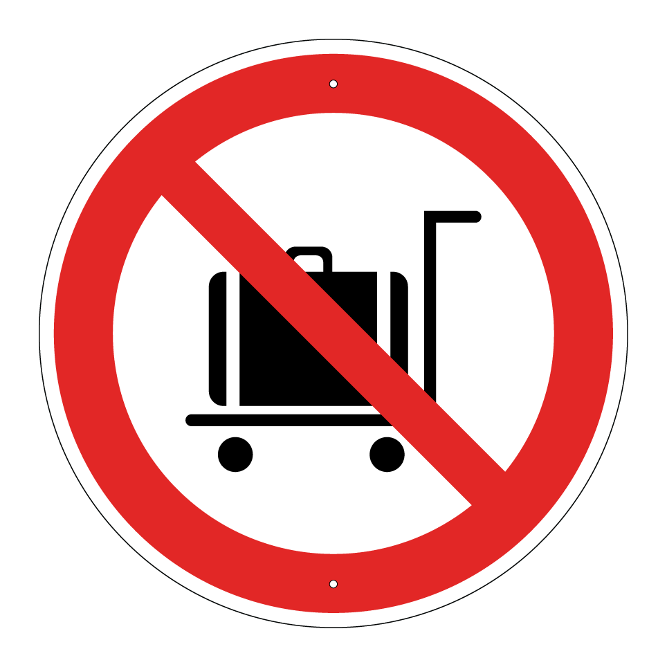 No luggage trolleys