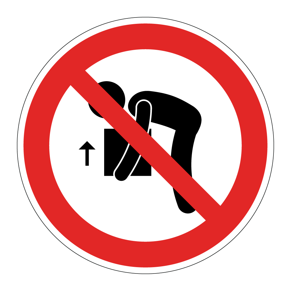 No lifting with bent back