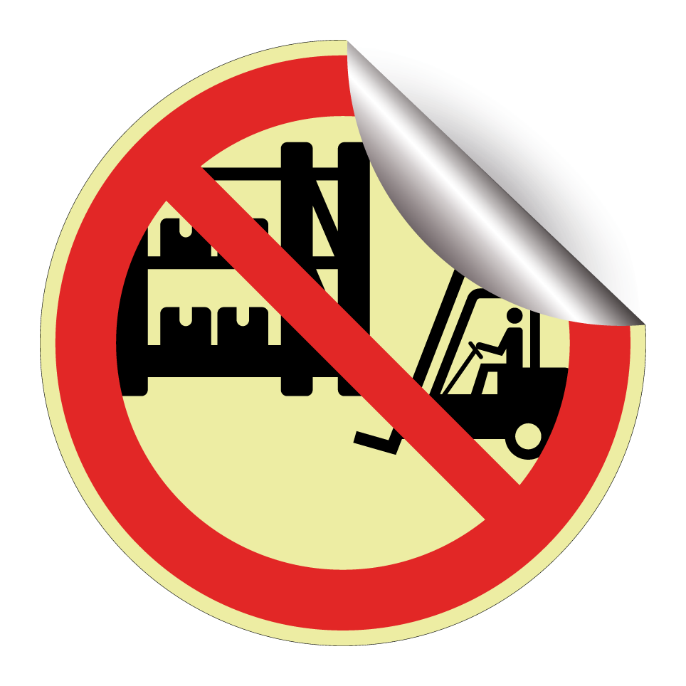 No forklift near shelves