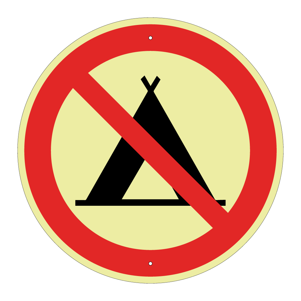 No camping