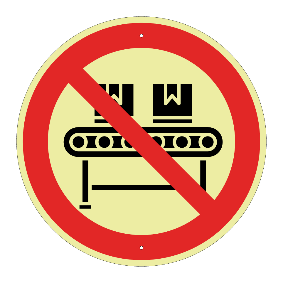 No placing items on conveyor