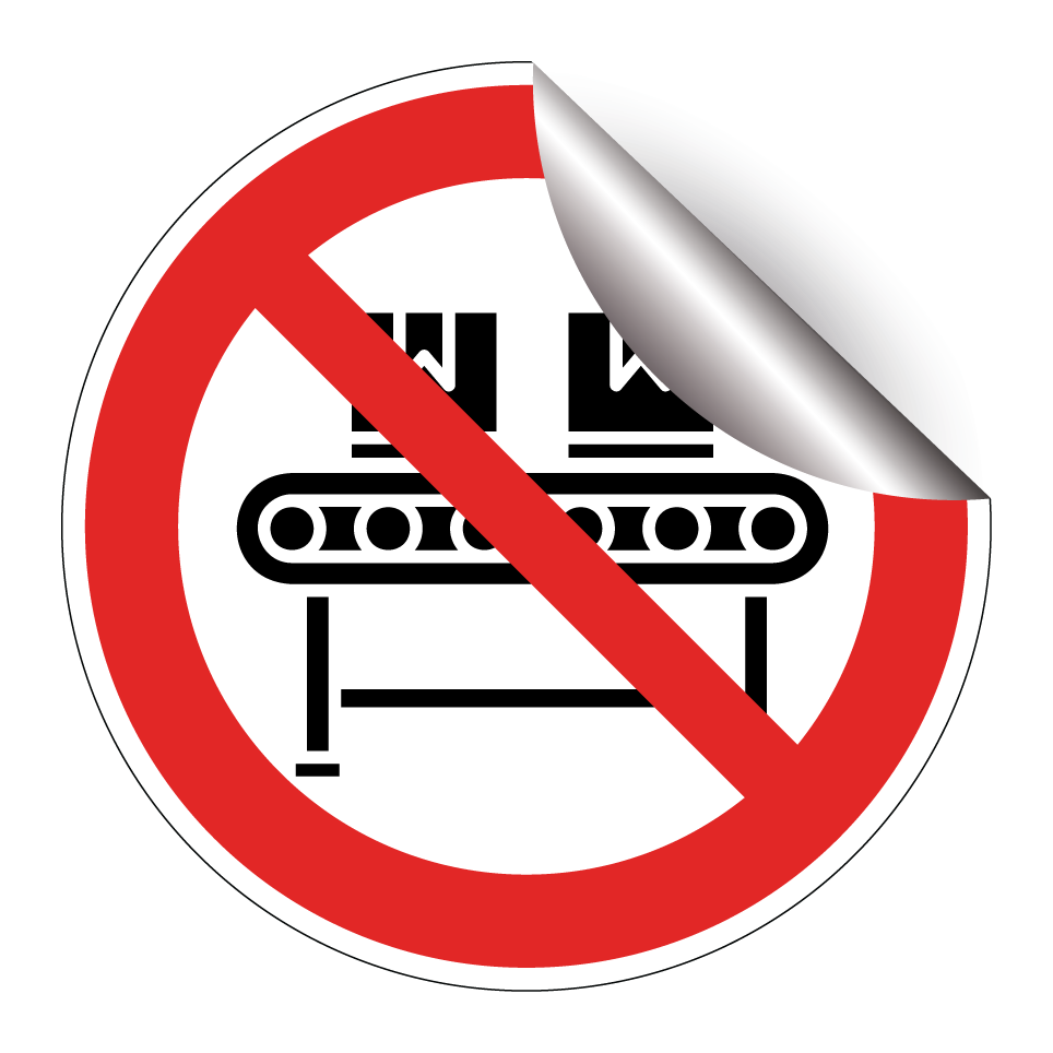 No placing items on conveyor