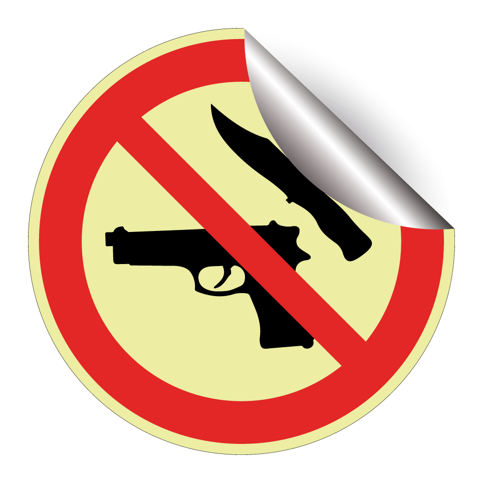 No firearms or knives