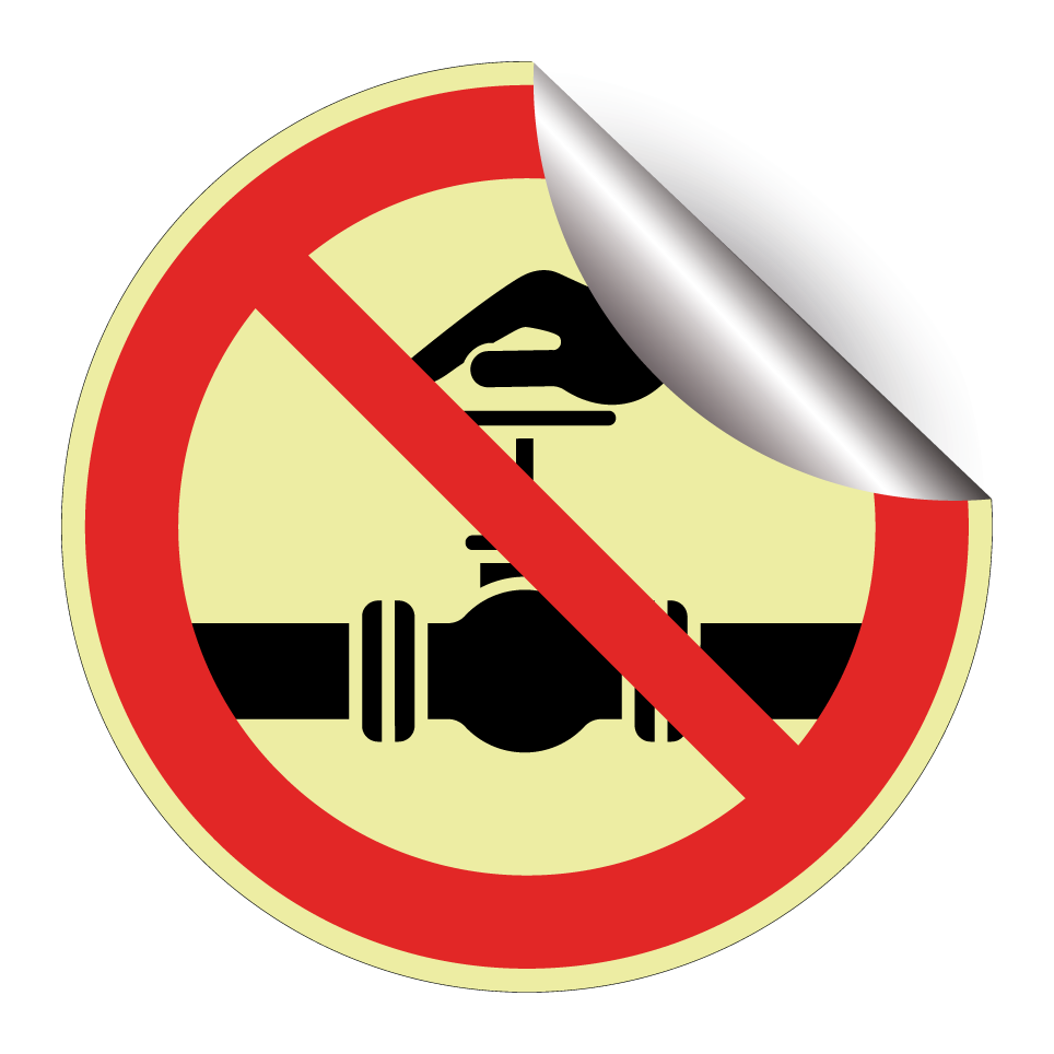Do not operate valve