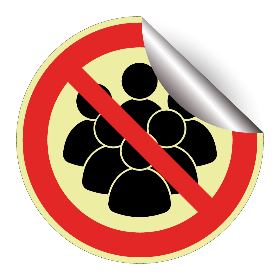 No entry for groups of people