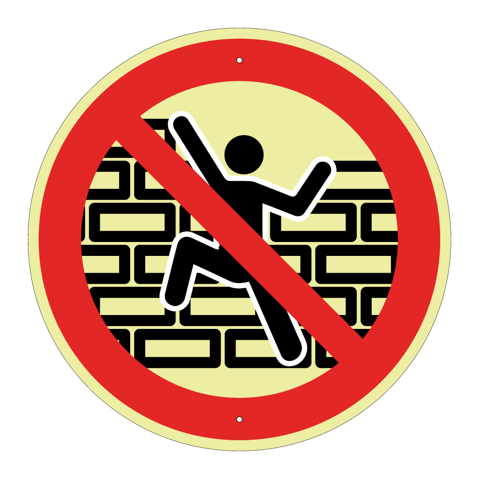 No climbing