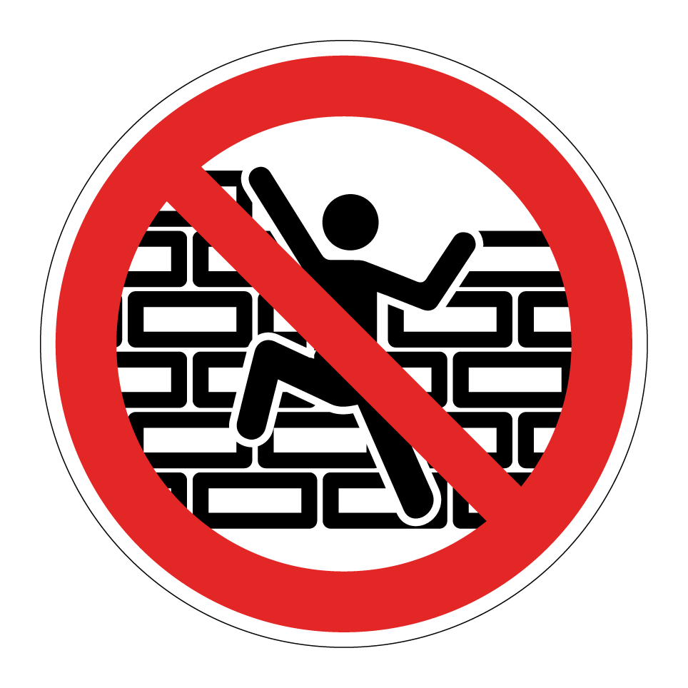 No climbing