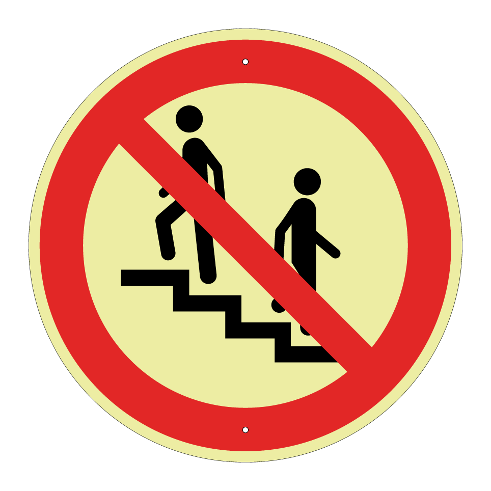 No entry on stairs