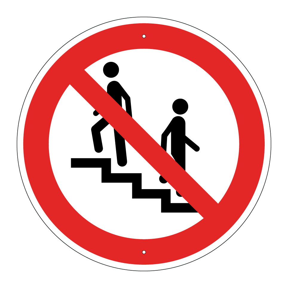 No entry on stairs
