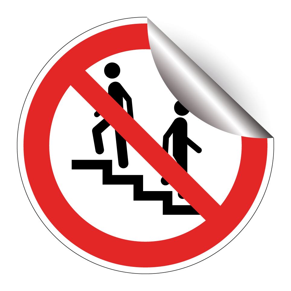 No entry on stairs