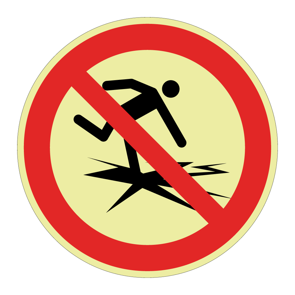 No walking on fragile surface