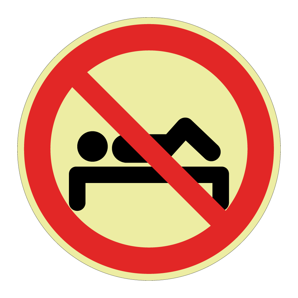 No lying down