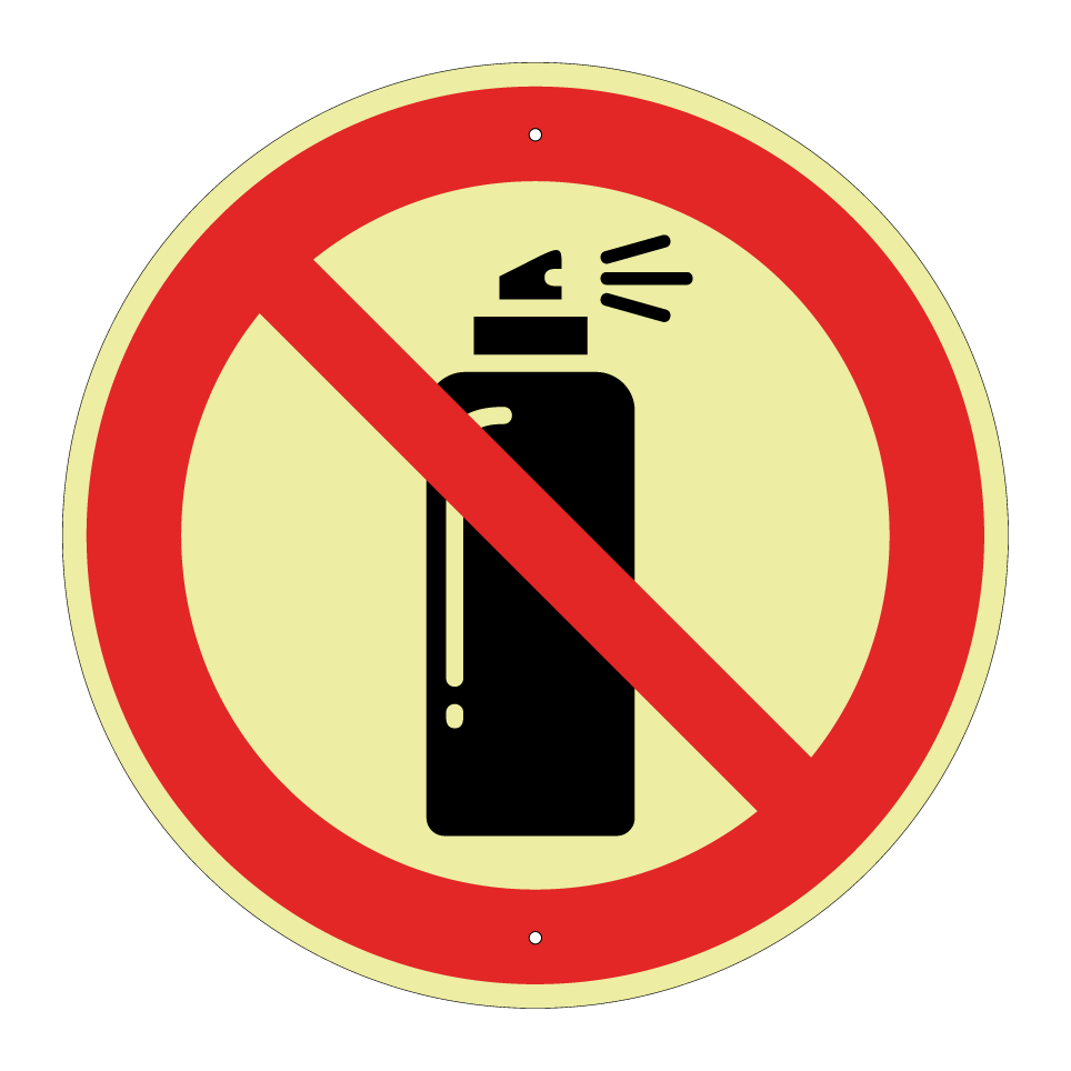 No spray cans