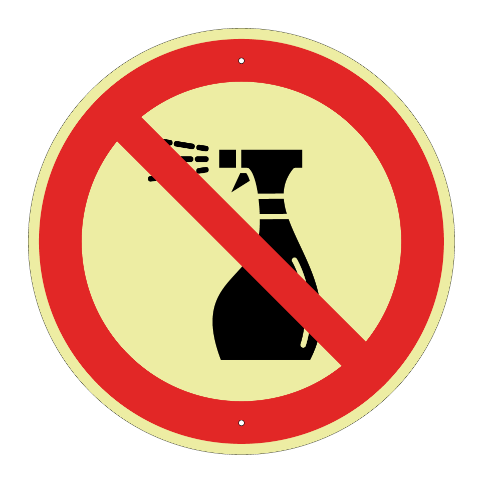 No spraying