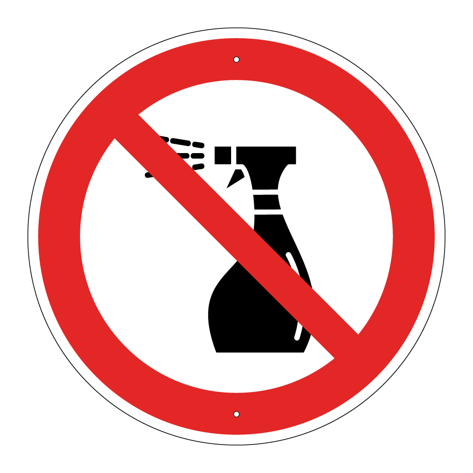 No spraying