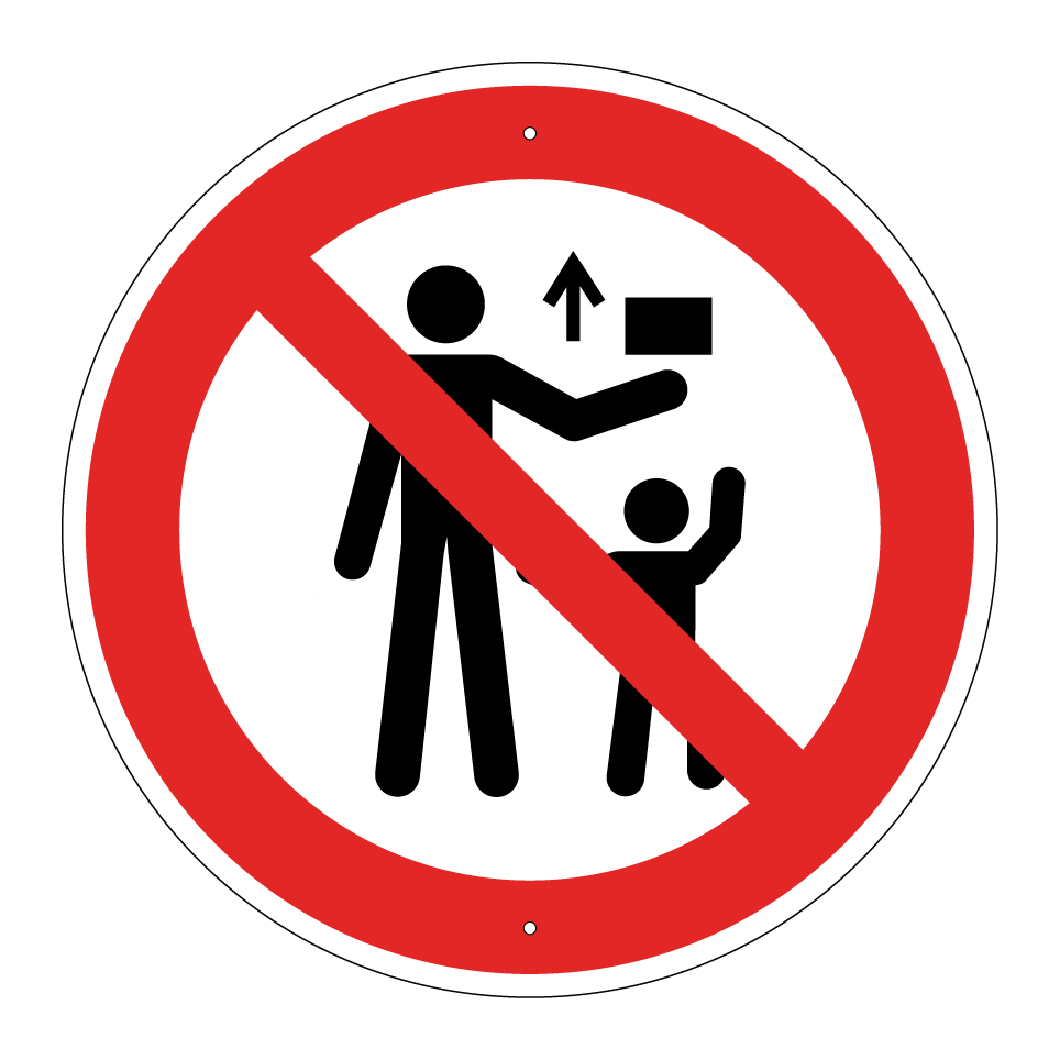 No handing items to children