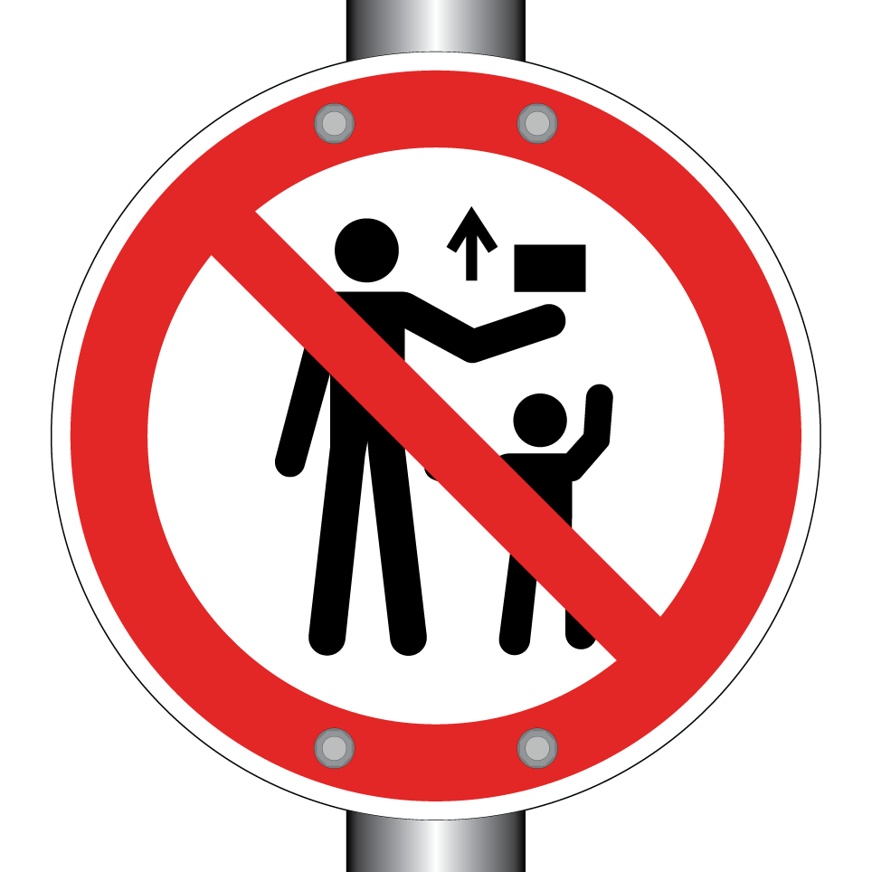 No handing items to children