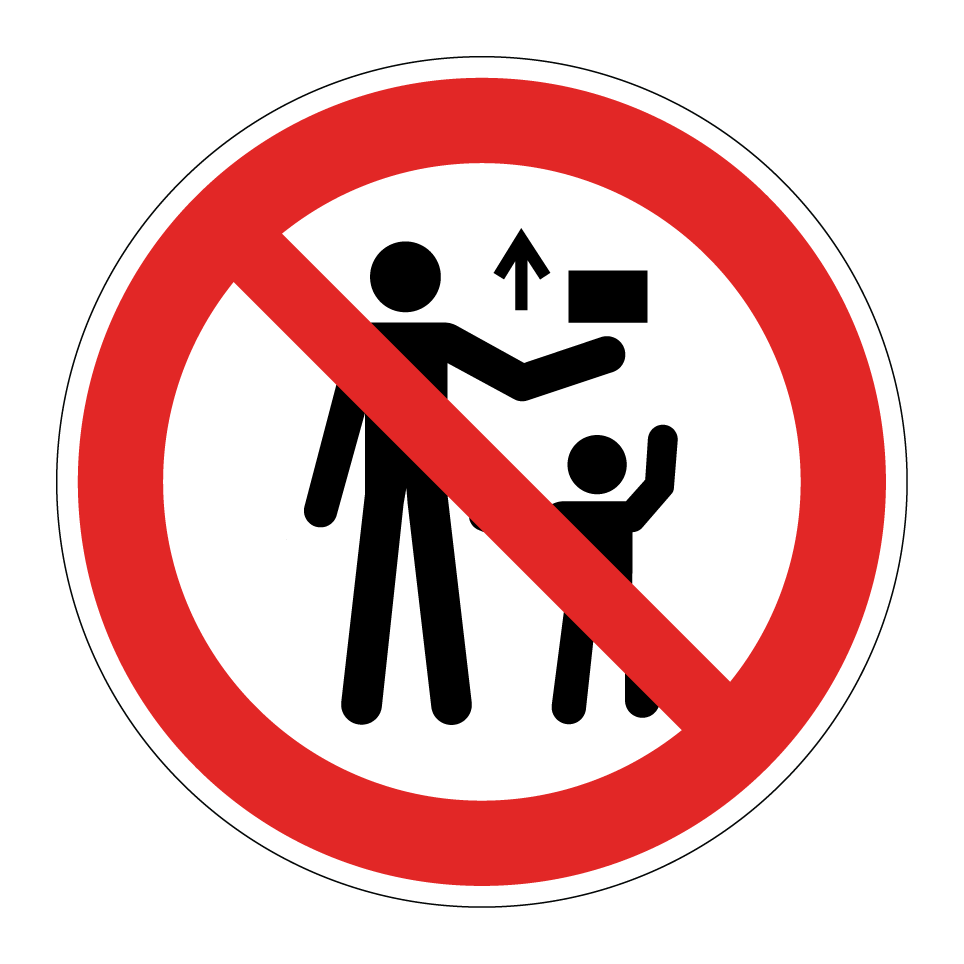 No handing items to children
