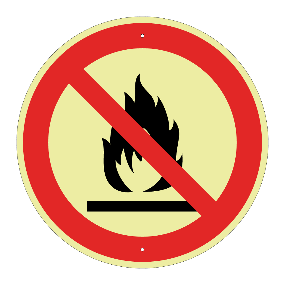 No open flames
