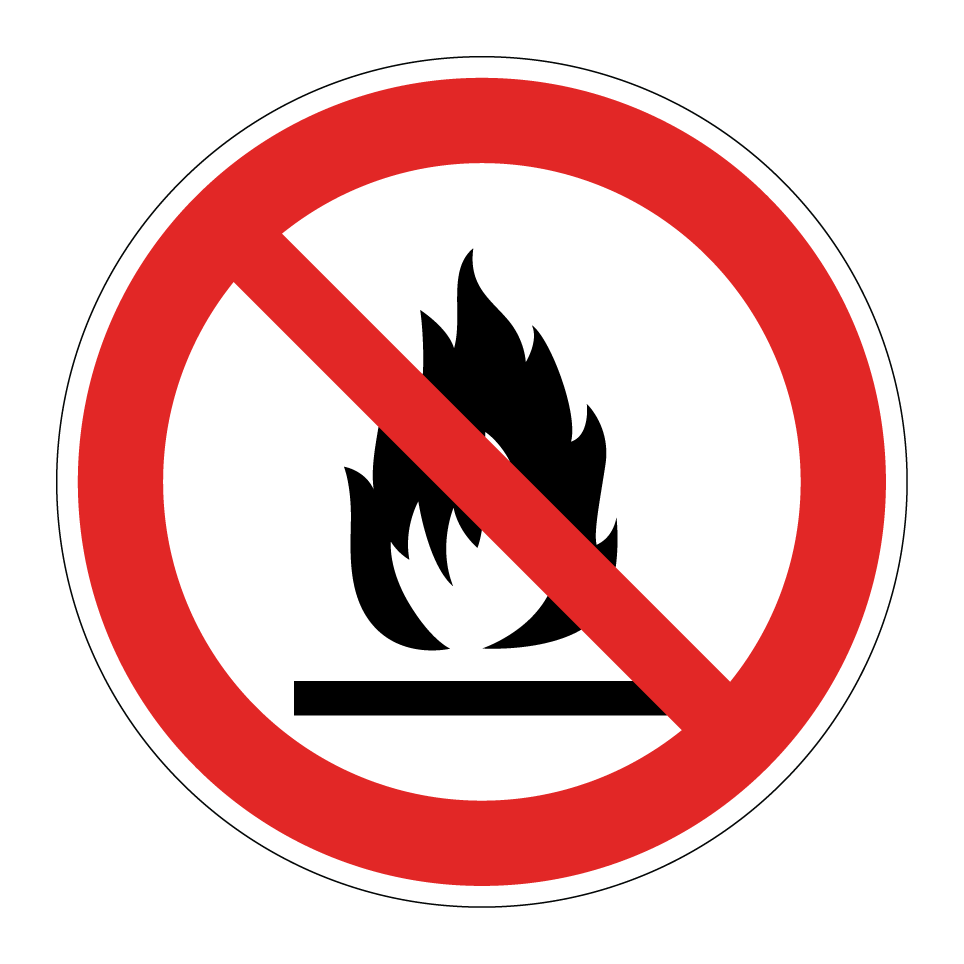 No open flames