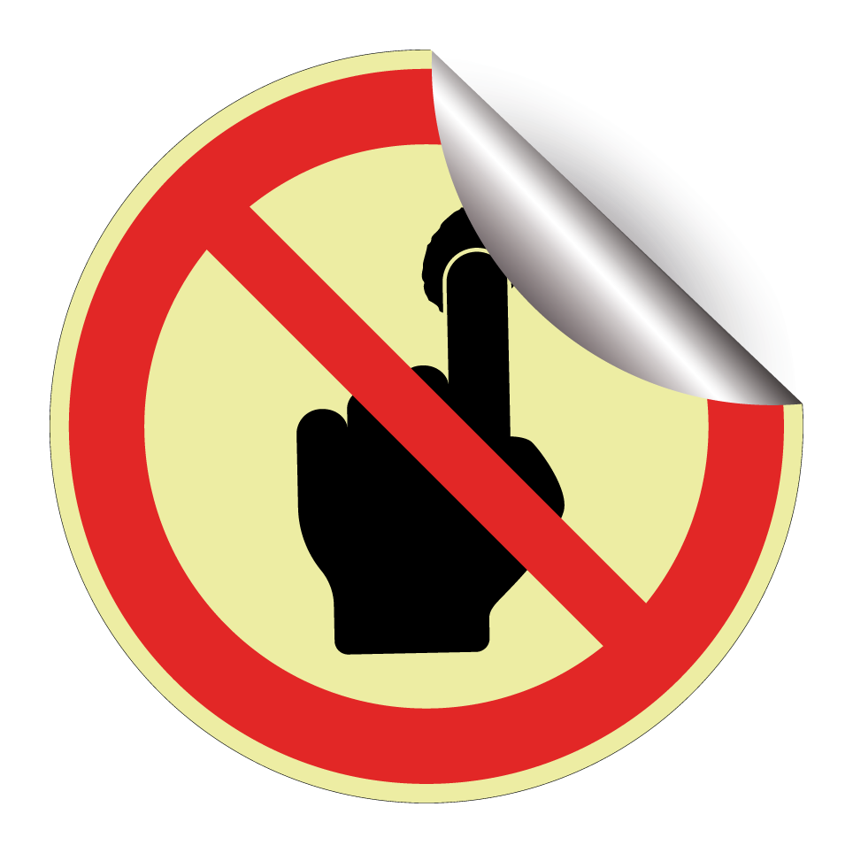 Do not touch with finger