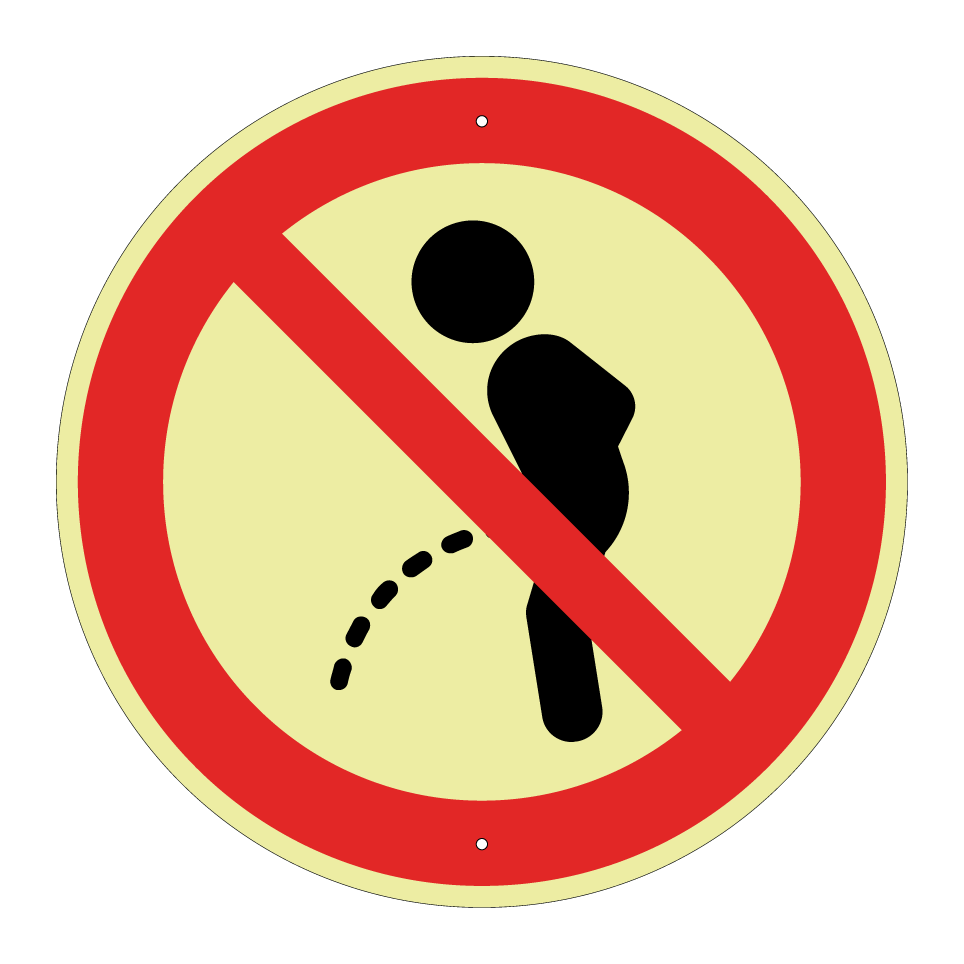 No urinating